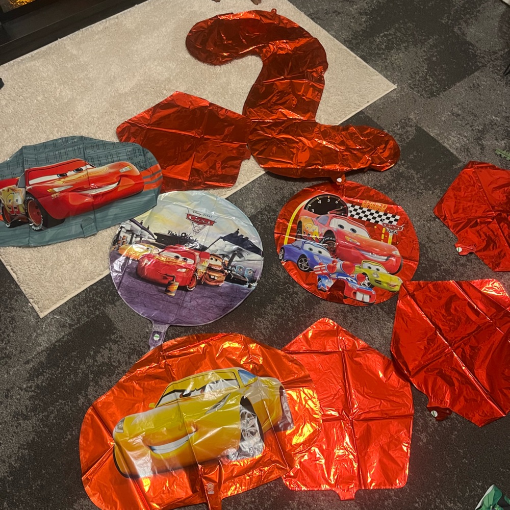 Cars Themed Kids Balloon Set - Red